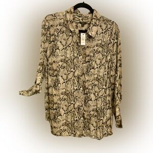 Talbots Snake Print Shirt | 18W | NWT